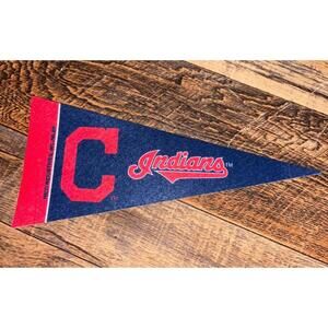 MLB Cleveland Indians Mini Pennant 4”x9” Baseball Flag Banner Rico Old Team Name